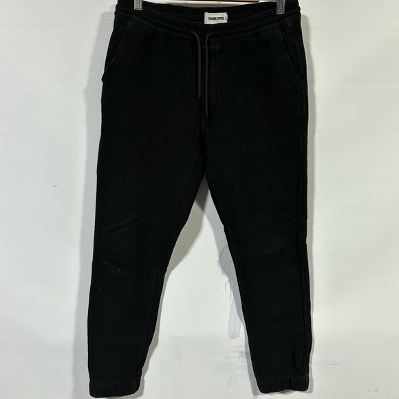Taylor Stitch Après Pant Black Indigo Sashiko Waffle Knit Apres Sweatpants TS - Picture 1 of 7